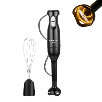 Блендер Liberton LHB-0318, Black, 600W, занурювальний, турборежим, 2 швидкості, турборежим