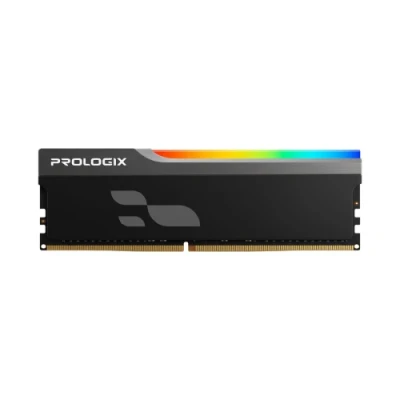 Пам'ять 16Gb DDR5, 5600 MHz, Prologix Onyx RGB, Black, 38-44-44-90, 1.35V, з радіатором (PRO16GB5600YBR5)