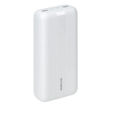 Універсальна мобільна батарея 20000 mAh, RivaCase RivaPower VA2081, White, 1xType-C (5V/2.1A) / 2xUSB (5V/2.1A), LED індикатор заряду Універсальна мобільна батарея 20000 mAh, RivaCase RivaPower VA2081, White, 1xType-C (5V/2.1A) / 2xUSB (5V/2.1A), LED індикатор заряду