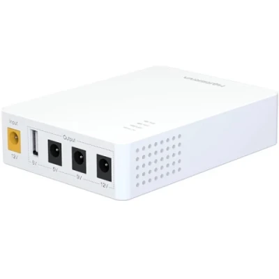 Джерело безперебійного живлення для роутера Marsriva KP3, White, 8400 mAh, 1xDC (12V/1.5A), 1xDC (9V/2.0A), 1xDC (5V/2.1A), 1xUSB (5V/2.1A), без БП