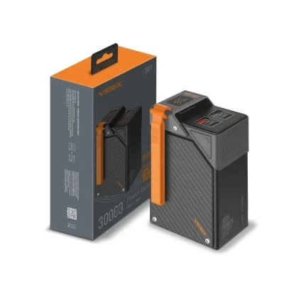 Універсальна мобільна батарея 30000 mAh, Videx VPB-301, Black, 65 Вт, 1xType-C (PD3.0) / 2xUSB (QC3.0), цифровий LED дисплей (VPB-301-B) Універсальна мобільна батарея 30000 mAh, Videx VPB-301, Black, 65 Вт, 1xType-C (PD3.0) / 2xUSB (QC3.0), цифровий LED дисплей (VPB-301-B)