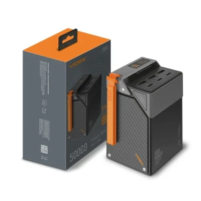 Універсальна мобільна батарея 50000 mAh, Videx VPB-501, Black, 100 Вт, 3xType-C (PD3.0) / 3xUSB (QC3.0), цифровий LED дисплей (VPB-501-B) Універсальна мобільна батарея 50000 mAh, Videx VPB-501, Black, 100 Вт, 3xType-C (PD3.0) / 3xUSB (QC3.0), цифровий LED дисплей (VPB-501-B)