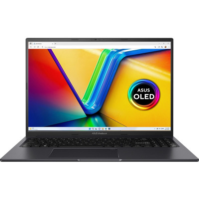 Ноутбук 16" Asus VivoBook 16X OLED M3604YA-L2284 (90NB11A1-M00CL0) Indie Black 16.1" WQUXGA 3840x2400 глянцевий, AMD Ryzen 5 7430U 2.3-4.3GHz, RAM 16GB, SSD 512GB, AMD Radeon Graphics, DOS, підсвічування клавіатури