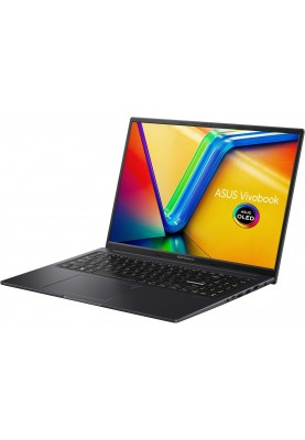 Ноутбук 16" Asus VivoBook 16X OLED M3604YA-L2284 (90NB11A1-M00CL0) Indie Black 16.1" WQUXGA 3840x2400 глянцевий, AMD Ryzen 5 7430U 2.3-4.3GHz, RAM 16GB, SSD 512GB, AMD Radeon Graphics, DOS, підсвічування клавіатури