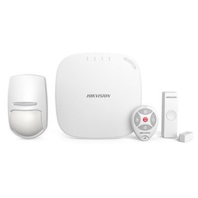 Комплект охоронної системи Hikvision DS-PWA32-NKS, White, бездротова панель управління DS-PWA32-HS x 1, датчик DS-PD2-P10P-W x 1, датчик DS-PD1-MC-WWS x 1, 1 x стельовий монтажний кронштейн, 1 x настінний монтажний кронштейн, DS-PKFE-5 x 1