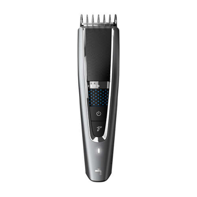 Машинка для підстригання Philips HC5650/15, Silver, живлення акумулятор/мережа, 3 насадки, 28 установок довжини, щіточка для чищення, футляр