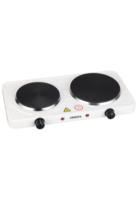 Настільна плита Ardesto ECS-J225W, White, 2500W, електрична, 5 режимів, 2 конфорки, емаль, індикатор нагрівання