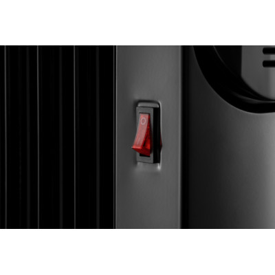 Обігрівач масляний Ardesto OFH-E11X2, Black, 2500W, підлоговий, 11 секцій, рекомендована площа обігріву 25 м², електронне управління, захист від перегріву, датчик перекидання, пульт дистанційного керування, LED-дисплей
