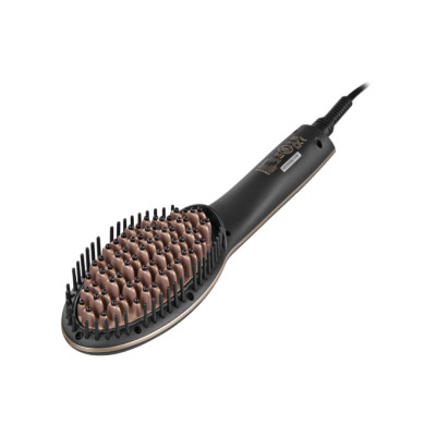 Щітка-випрямляч Ardesto HSB-621 Black/Gold, 70 Вт, температура нагрева 80-230 °C, керамическое покрытие нагревательного элемента, индикатор работы