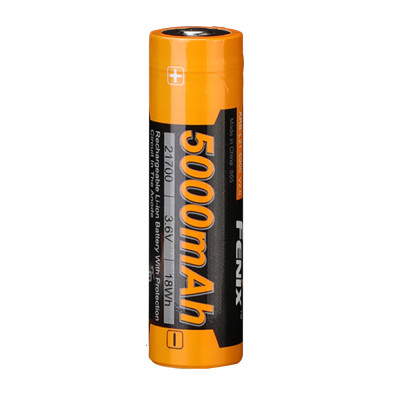 Акумулятор 21700, 5000 мАг, Fenix, 1 шт, Li-ion, 3.6V, Yellow (ARB-L21-5000V20)