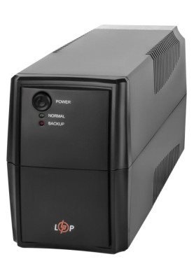 Джерело безперебійного живлення LogicPower LPM-825VA-P, 2 євророзетки, AVR, 12В/9Аг x 1 шт, пластиковий корпус (3405)