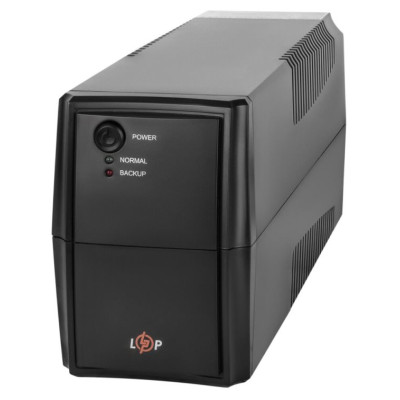 Джерело безперебійного живлення LogicPower LPM-825VA-P, 2 євророзетки, AVR, 12В/9Аг x 1 шт, пластиковий корпус (3405)