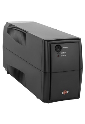 Джерело безперебійного живлення LogicPower LPM-825VA-P, 2 євророзетки, AVR, 12В/9Аг x 1 шт, пластиковий корпус (3405)