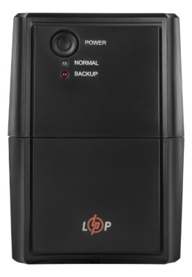 Джерело безперебійного живлення LogicPower LPM-825VA-P, 2 євророзетки, AVR, 12В/9Аг x 1 шт, пластиковий корпус (3405)