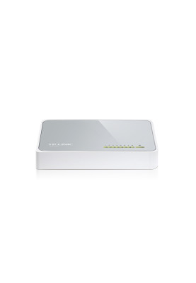 Комутатор TP-LINK TL-SF1008D, White/Gray, 8-портовий, 10/100 Мбіт/с, некерований, пластиковий корпус