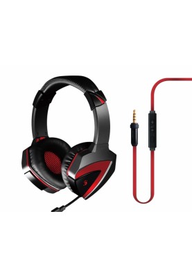 Навушники Bloody G500, Black/Red, Mini jack (3.5 мм), накладні, кабель 1.8 м