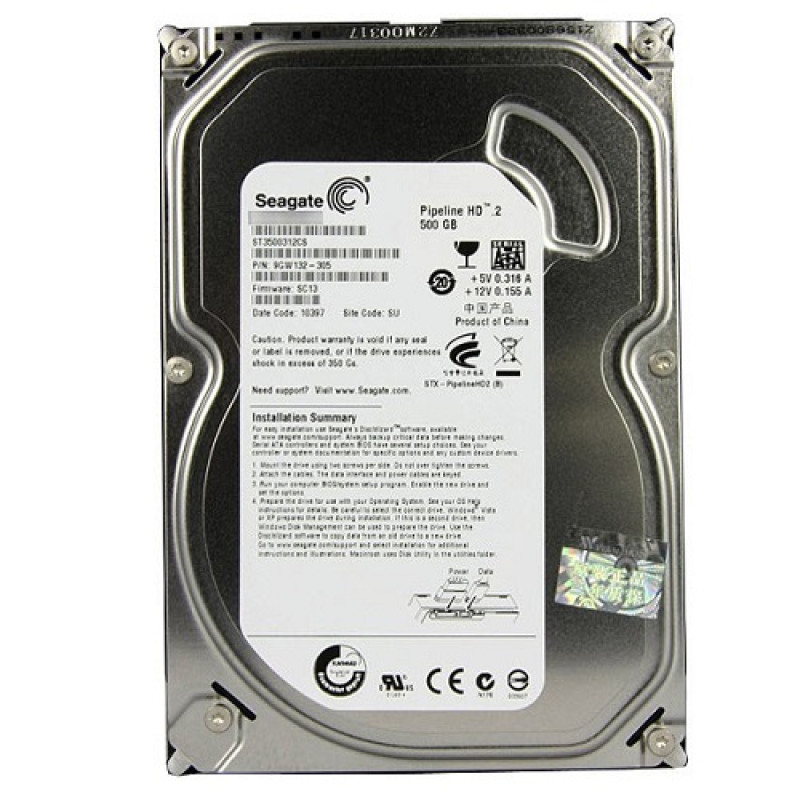 Жорсткий диск 3.5" 500Gb Seagate Pipeline HD, SATA2, 8Mb, 5900 rpm (ST3500312CS) (Ref)