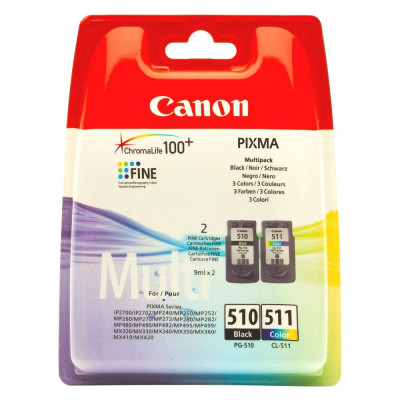 Комплект картриджів Canon PG-510 + CL-511, 9 мл + 9 мл (2970B010)