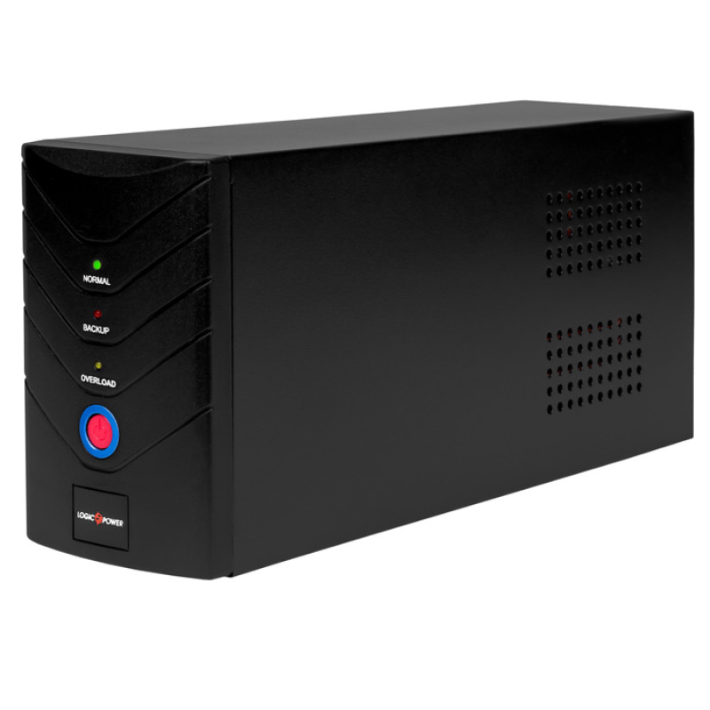 Джерело безперебійного живлення LogicPower U650VA/390W, 2 розетки, 5 ступ. AVR, 7.5Ач12В. черный пластиковый корпус