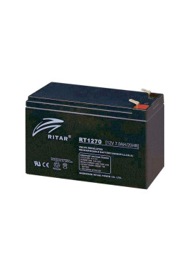 Батарея для ДБЖ 12В 7Ач Ritar RT1270/12V 7.0Ah/151х65х100 мм (RT1270)