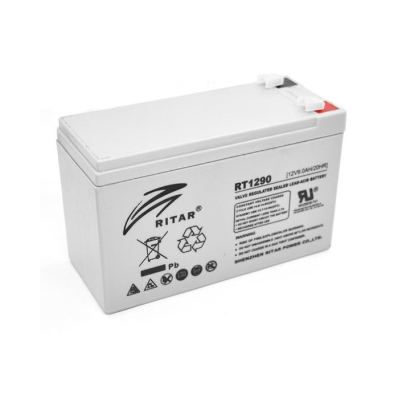 Батарея для ДБЖ 12В 9Ач Ritar RT1290, 151х65х100 мм