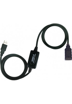 Кабель-подовжувач USB 15 м Viewcon Black, AM/AF, активний (VV043-15M)