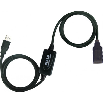 Кабель-подовжувач USB 15 м Viewcon Black, AM/AF, активний (VV043-15M)