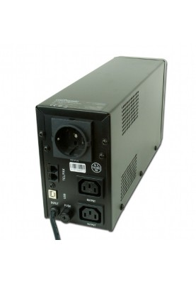 ДБЖ EnerGeni EG-UPS-032, LCD дисплей, USB порт, 850 ВтA, чорний колір (EG-UPS-032)