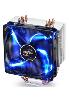 Кулер для процесора Deepcool GAMMAXX 400 V2 Blue, алюміній/мідь, 1x120 мм Blue LED, для Intel 115x/1200/1700, AMD AMx/FMx