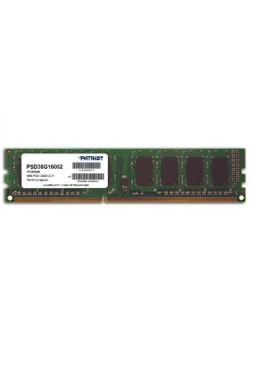 Пам'ять 8Gb DDR3, 1600 MHz, Patriot, 11-11-11-28, 1.5V (PSD38G16002)