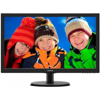 Монітор 21.5" Philips 223V5LSB2/10 Black, WLED, TN, 1920x1080, 5 мс, 200 кд/м², 600:1, 90°/65°, VGA