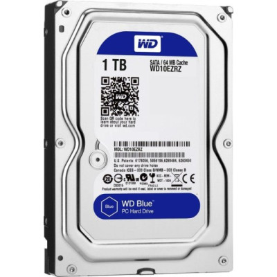 Жорсткий диск 3.5" 1Tb Western Digital Blue, SATA3, 64Mb, 5400 rpm (WD10EZRZ)
