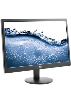 Монітор 19.5" AOC E2070SWN Black, WLED, TN, 1600x900, 5 мс, 200 кд/м², 600:1, 90°/50°, VGA, VESA 100х100