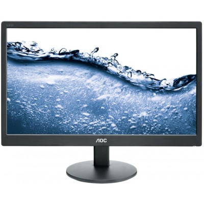Монітор 19.5" AOC E2070SWN Black, WLED, TN, 1600x900, 5 мс, 200 кд/м², 600:1, 90°/50°, VGA, VESA 100х100