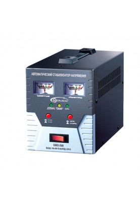Стабілізатор Gemix GMX-500, 500 VA (350 Вт), вход. напряжение 140-260В, вых напряжение 220В +-6,8%, аналоговые индикаторы