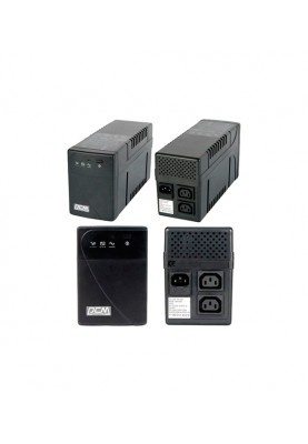 Джерело безперебійного живлення PowerCom BNT-800AP Black, 800VA, 480W, линейно-интерактивный, AVR, 2 розетки (IEC), защита RJ45