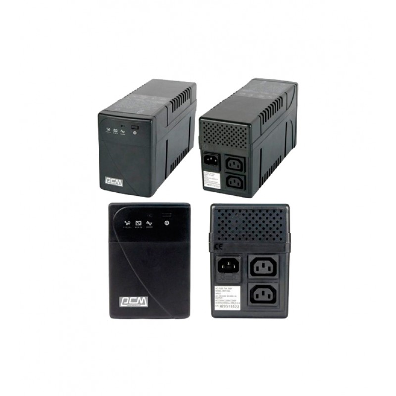 Джерело безперебійного живлення PowerCom BNT-800AP Black, 800VA, 480W, линейно-интерактивный, AVR, 2 розетки (IEC), защита RJ45