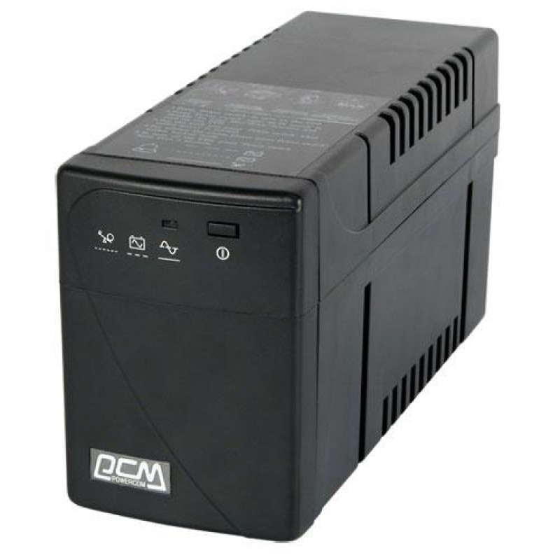 ИБП PowerCom BNT-600A Schuko Black, 600VA, 360W, линейно-интерактивный, AVR, 1 розетка (Schuko), батарея 12В/7.2Ач x 1 шт