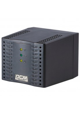 Стабілізатор PowerCom TCA-1200 Black, 1200VA, 600W, входное напряжение 220V+/-20%, 1 розетка (Schuko), 1.6 кг, LED индикация