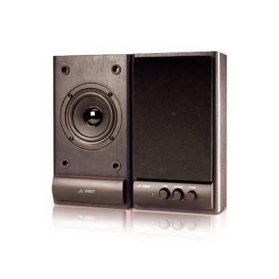 Колонки 2.0 F&D R-215 Black, сателлиты 2 x 3 Вт, МДФ, питание от сети 220V, управление спереди