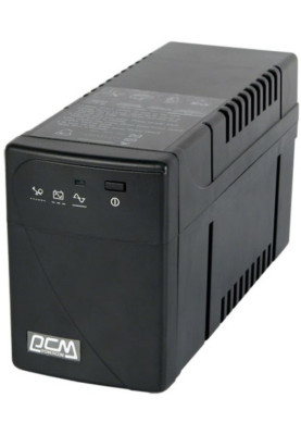Джерело безперебійного живлення PowerCom BNT-600AP Black, 600 ВА, 360Вт, лінійно-інтерактивний, AVR, 2 розетки (IEC), захист RJ45