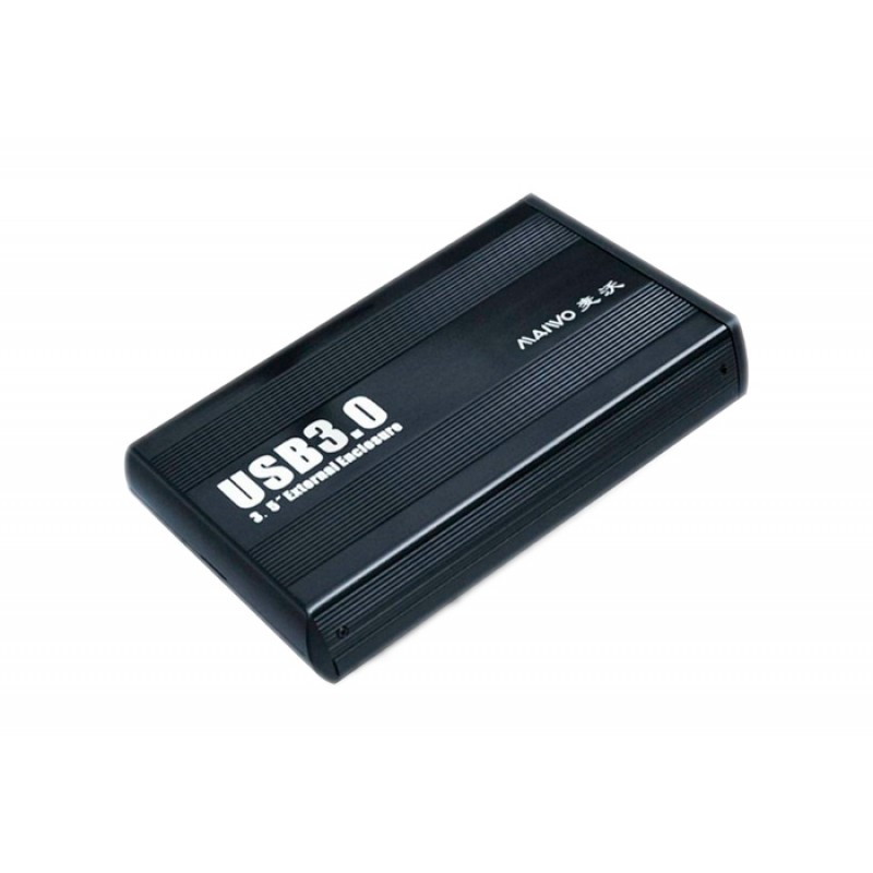 Кишеня зовнішня 3.5" Maiwo K3502, Black, USB 3.0, 1xSATA HDD, живлення від БЖ, алюмінієвий корпус (K3502-U3S)