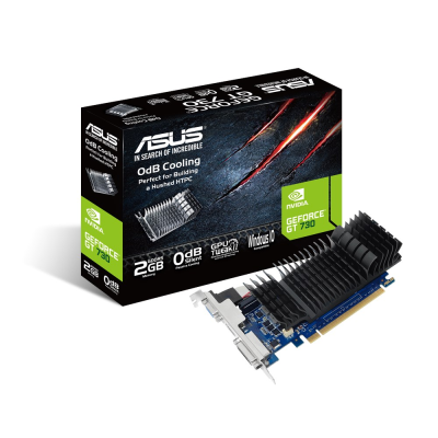 Відеокарта GeForce GT730, Asus, 2Gb GDDR5, 64-bit, VGA/DVI/HDMI, 902/5010 MHz, Silent (GT730-SL-2GD5-BRK)