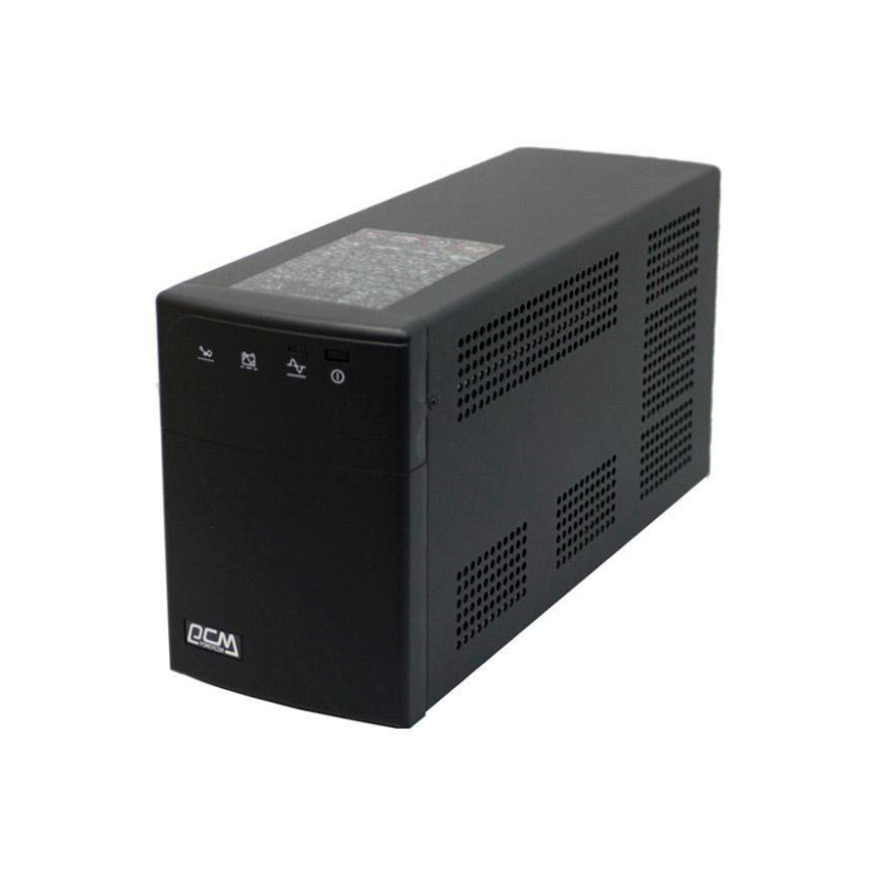 Джерело безперебійного живлення PowerCom BNT-1000AP Schuko Black, 1000VA, 600W, линейно-интерактивный, AVR, 3 розетки (Schuko), батарея 12В/7.2Ач x 1 шт, защита RJ45