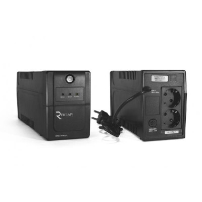 Джерело безперебійного живлення Ritar RTP800 (480W) Proxima-L, LED, AVR, 4st, 2xSCHUKO socket, 1x12V9Ah, plastik Case