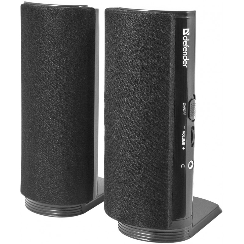 Колонки 2.0 Defender SPK-210, Black, 4 Вт, 3.5 мм, регулятор гучності, роз'єм для навушників (65210)