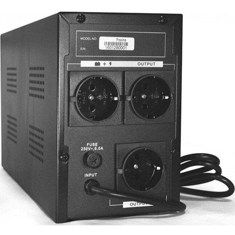 Джерело безперебійного живлення Ritar RTM1200 (720W) Proxima-D, LED, AVR, 4st, 3xSCHUKO socket, 2x12V9Ah, metal Case (350х120х188) Q2