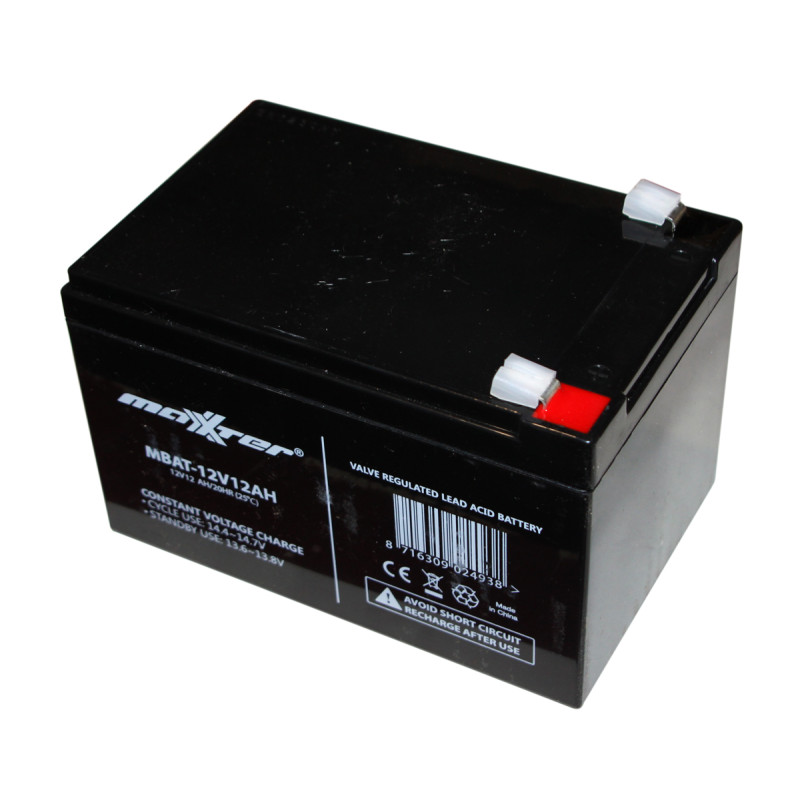 Батарея для ДБЖ 12В 12Ач Maxxter / MBAT-12V12AH /  ШхДхВ 150x94x98