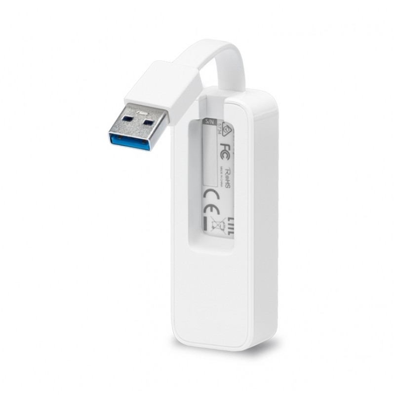 Мережевий адаптер USB TP-LINK UE300, White, 1xGLan, USB 3.0, RTL8153