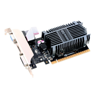 Відеокарта GeForce GT710, Inno3D, 1Gb GDDR3, 64-bit, VGA/DVI/HDMI, 954/1600MHz, Silent (N710-1SDV-D3BX)